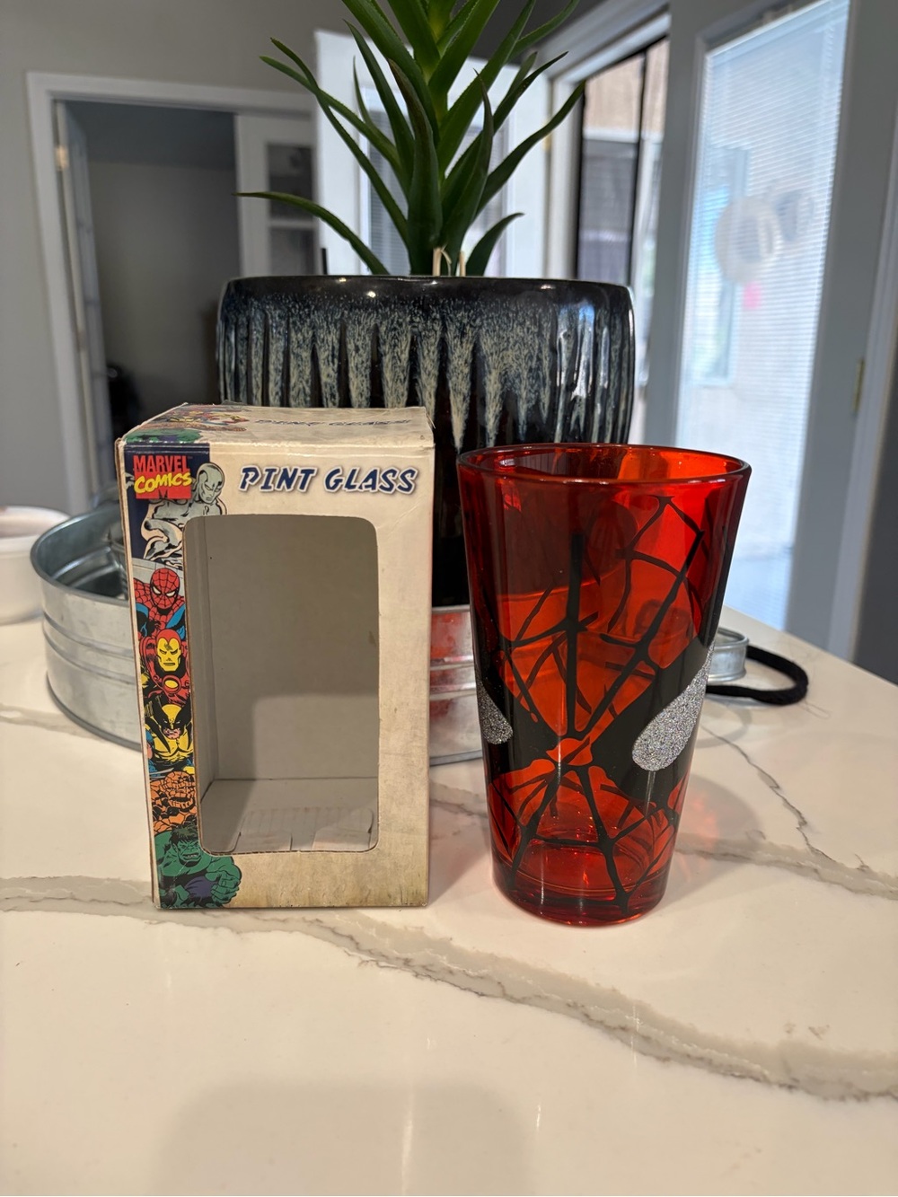 Marvel Comics Red Spider-Man Pint Glass
